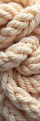 Ultra High-Resolution Wool Yarn Texture Illustration – Cream Brown Beige Fibers with Intricate Weave on Neutral Background