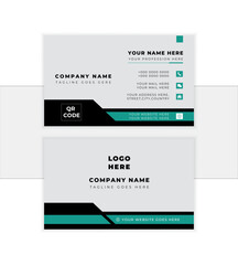 Minimal abstract business card template design. horizontal simple clean business or visiting card. best for print items. editable vector illustration.
                