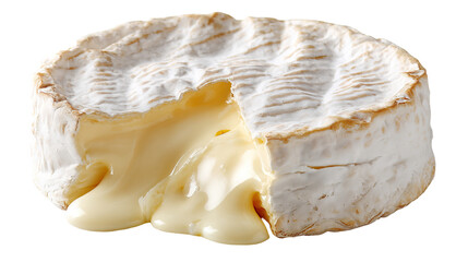  Wheel of Brie Cheese Cut Open – Whole Round of Brie on Transparent Background