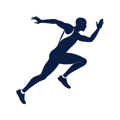 silhouette of a man running
