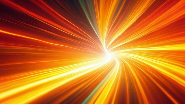 Fiery orange and yellow light streaks tunnel warp speed abstract background motion blur vibrant energy explosion cosmic journey futuristic technology concept dynamic movement 4k hd video  download