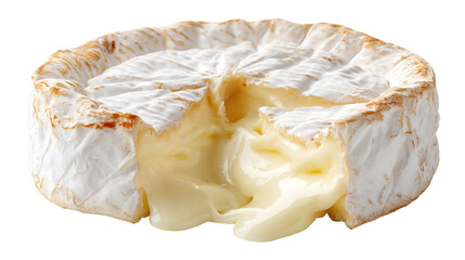  Wheel of Brie Cheese Cut Open – Whole Round of Brie on Transparent Background