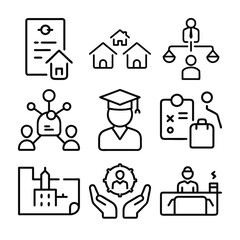 set of business icons