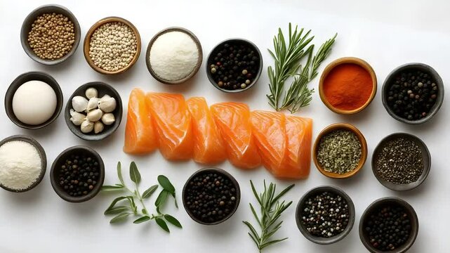 Salmon Recipe: Fresh Salmon Fillets with Herbs and Spices