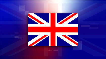 United Kingdom flag on abstract background