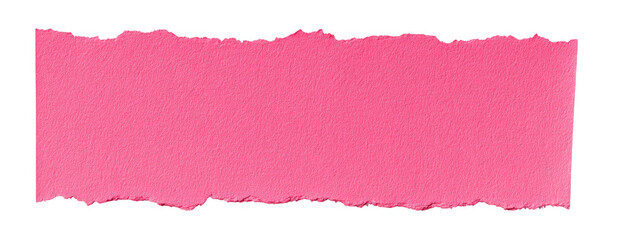 Pink Torn Paper Ripped on Transparent Background