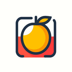 Vector Illustration of an Orange on a Plate – Fresh Fruit Clipart