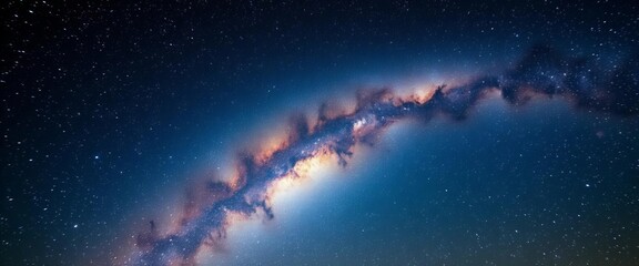 Fototapeta premium Vast, star-studded Milky Way arching across a summer night sky, scenic, adventure