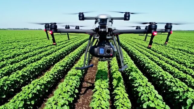 Drone Surveying Agricultural Field: Precision Farming Technology