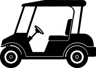 Golf Cart Silhouette  isolated on white background