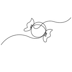 Candy  icon   continuous one line drawing of outline vector illustration 