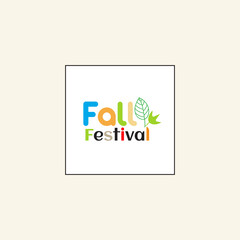 Autumn sale round banner. fall ad circle shape with liquid form at the center and text offer a sign—red, orange abstract leaves in simple flat paper cut style.
