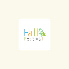 Autumn sale round banner. fall ad circle shape with liquid form at the center and text offer a sign—red, orange abstract leaves in simple flat paper cut style.
