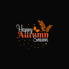 Autumn sale round banner. fall ad circle shape with liquid form at the center and text offer a sign—red, orange abstract leaves in simple flat paper cut style.
