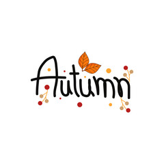 Autumn sale round banner. fall ad circle shape with liquid form at the center and text offer a sign—red, orange abstract leaves in simple flat paper cut style.
