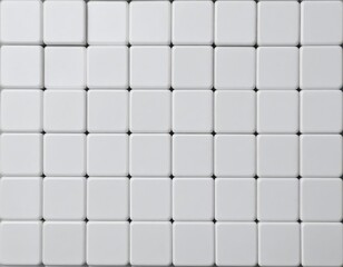 Uniform white tiles arranged in a geometric grid pattern, simple design
