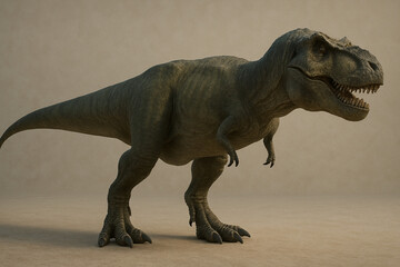 Fototapeta premium Tyrannosaurus Rex Dinosaur Hyper-Realistic 3D Side View