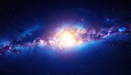 Vibrant nebula galaxy, bright core, stardust, deep space, celestial view