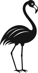flamingo silhouette vector illustration on white background