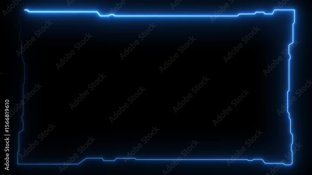 Poster futuristic digital hud cyber frame technology for video overlay templates.digital hud futuristic mot