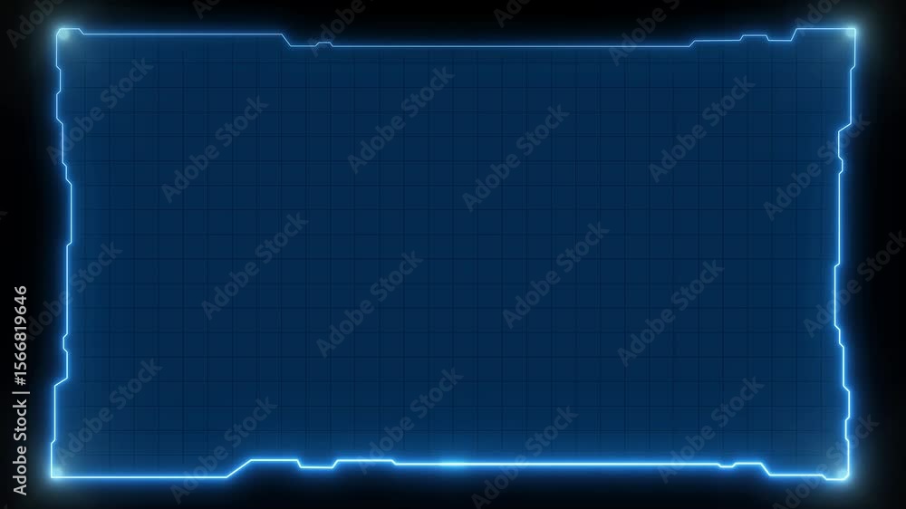 Aufkleber futuristic digital hud cyber frame technology for video overlay templates.digital hud futuristic mot