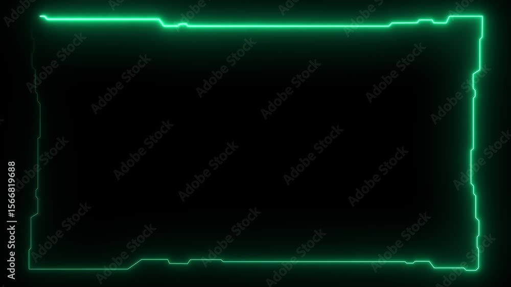 Aufkleber futuristic digital hud cyber frame technology for video overlay templates.digital hud futuristic mot