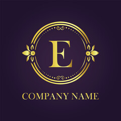 Letter  luxury gold logo concept