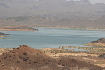 A view of ouarzazate lake known as Barrage El Mansour Eddahbi