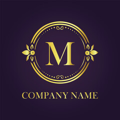 Letter  luxury gold logo concept