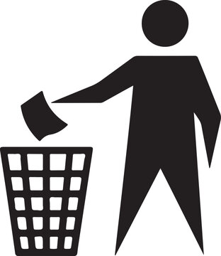 international tidy man logo design vector