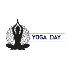 Set of women in yoga pose silhouette illustration