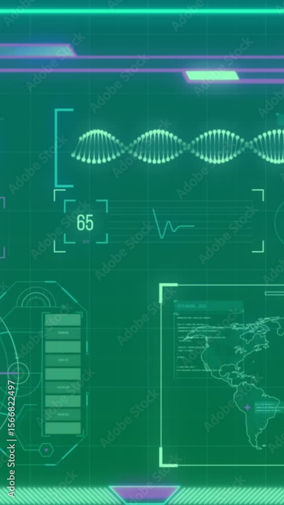 Poster Animation of data processing on interface