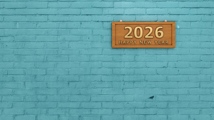 New Year 2026 Creative Design Concept - 3D Rendered Image	
