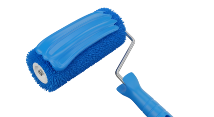 Blue paint roller