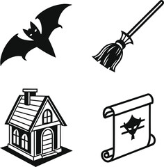 A set of vector Halloween icons for your holiday design needs