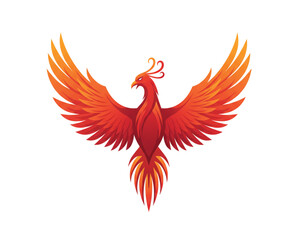 Red Phoenix Logo Set – Fiery Flame Bird Vectors, Legendary Firebirds, Tribal Tattoo Designs, Rebirth Icons, Mythical Flying Creature Art