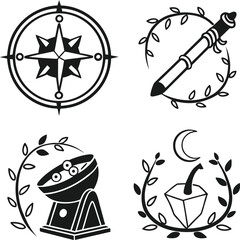 A vector set of nautical elements and icons for travel design