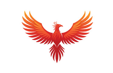 Red Phoenix Logo Set – Fiery Flame Bird Vectors, Legendary Firebirds, Tribal Tattoo Designs, Rebirth Icons, Mythical Flying Creature Art