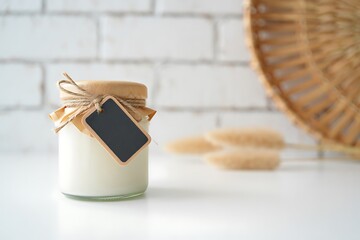 milk and cookies on wooden table