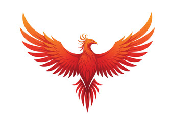 PrinRed Phoenix Logo Set – Fiery Flame Bird Vectors, Legendary Firebirds, Tribal Tattoo Designs, Rebirth Icons, Mythical Flying Creature Art