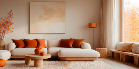 Elegant Autumn Home Styling with Neutral Colors and Natural Materials