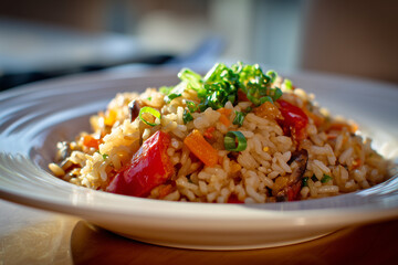 Fried rice with leftover veggies