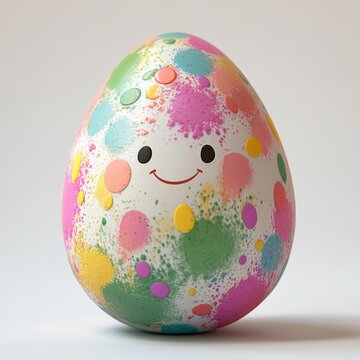 Colorful and cheerful easter egg ready for spring celebrations and family fun