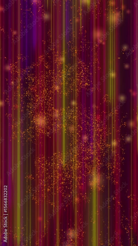 Poster Animation of counting over background with colorful moving lines