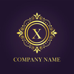 Letter  luxury gold logo concept