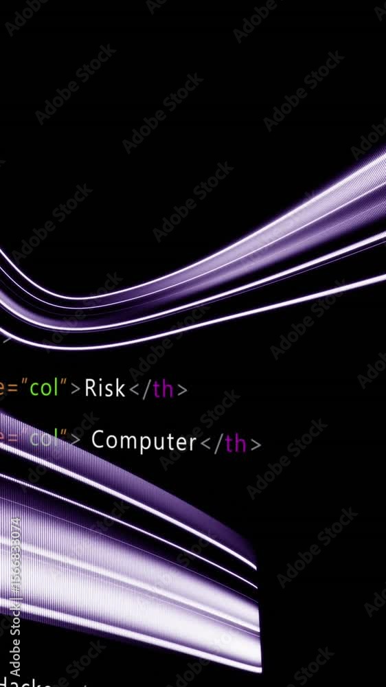 Poster animation of shapes moving over data processing