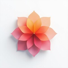abstract beautiful vibrant flower logo