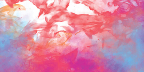 Fototapeta premium Abstract watercolor background in vibrant shades of pink red and blue perfect for artistic designs and creative projects