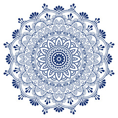 Intricate Hand-Drawn Mandala Pattern – Boho Style Floral Circular Ornament for Coloring, Yoga, Meditation, and Decor.