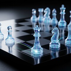 glass chess pieces strategy